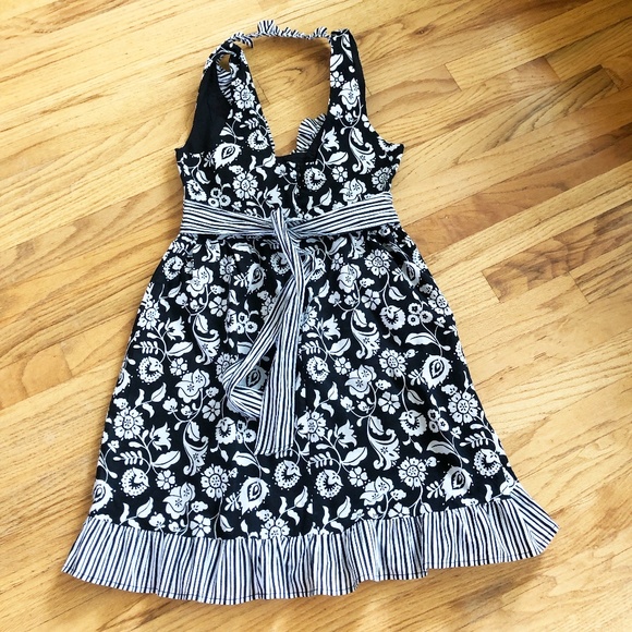 Johnny Martin Summer Halter Dress Size: 3 Black/White - Picture 7 of 11